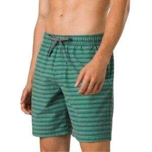 NWT Prana Men's Swim Trunk Boardshorts Cove‎ Stripe Beach Summer Shorts Size XL